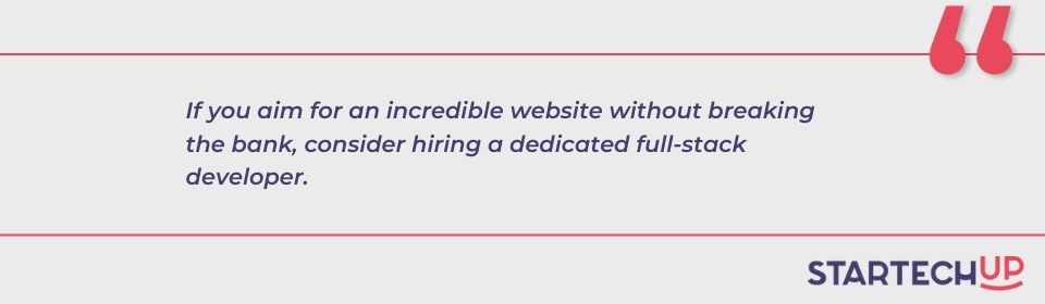 contratación de un desarrollador full-stack dedicado presupuesto